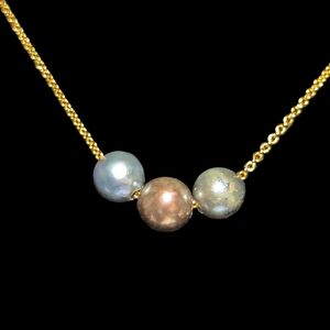 South Sea 3 Floating Pearl Necklace